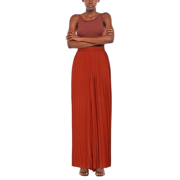 XT STUDIO Brick red Casual pants divided skirt style - Picture 1 of 14